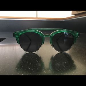 Green Aviator Sunglasses